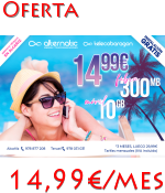 Comprar Fibra 300MB + Móvil 10GB e ilimitadas